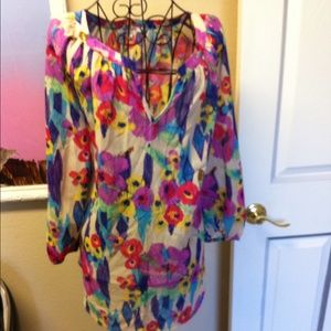 Nordstrom Summer festival Tunic Peasant Top L