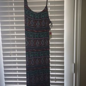 Floor Length, high slit, tribal print, maxi dress