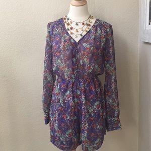 SOLD BCBGENERATION Pleasant Blouse Romper Size S