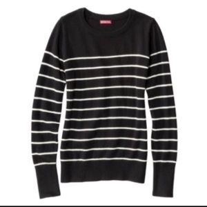 black and white striped sweater