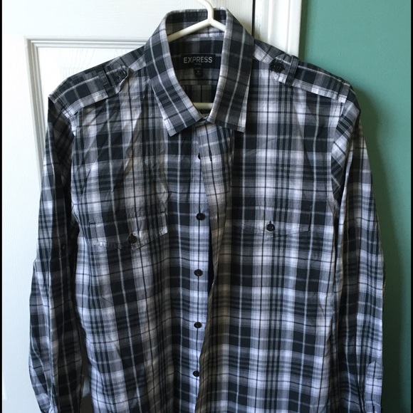 Men's Express military style shirt