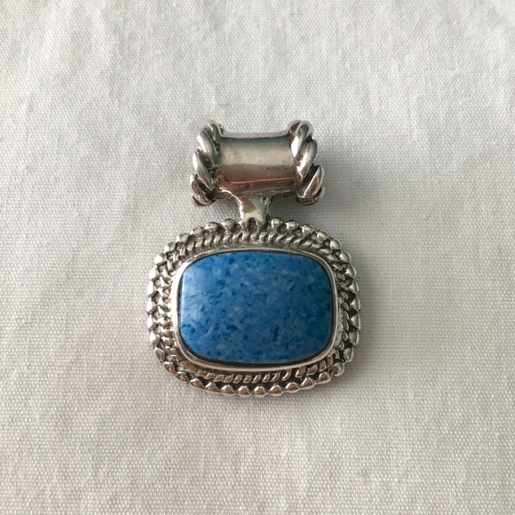 Vintage | Jewelry | Vintage Mexico Blue Stone Sterling Silver Pendant ...