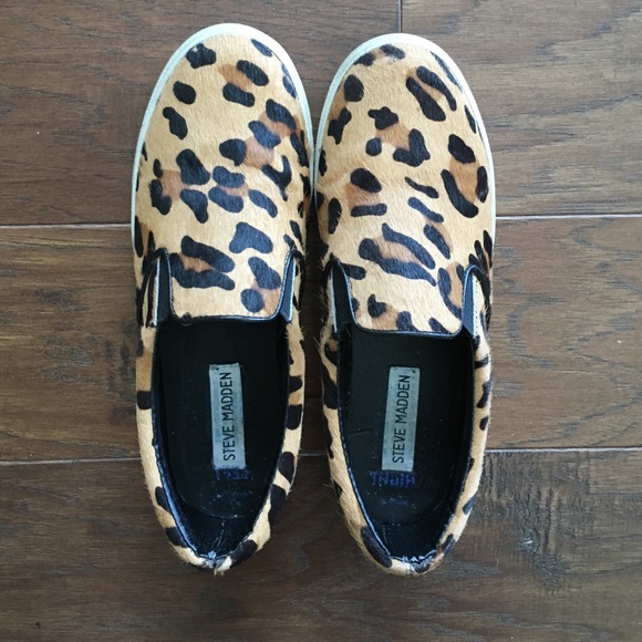 Steve Madden leopard print slip-on sneakers