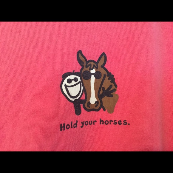 Life Is Good "Hold Your Horses" Long Sleeve Tee