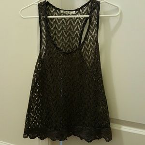 Purple crocheted top