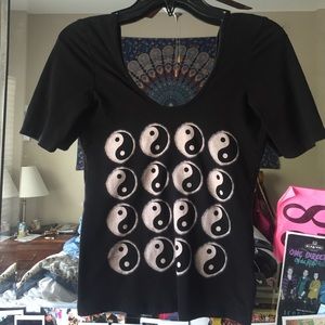 Urban Outfitters fitted Yin-Yang top