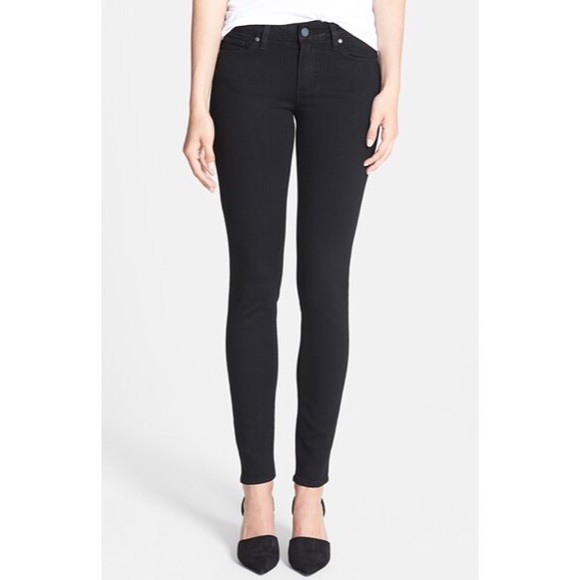 Paige Transcend Verdugo Black Skinny Jeans