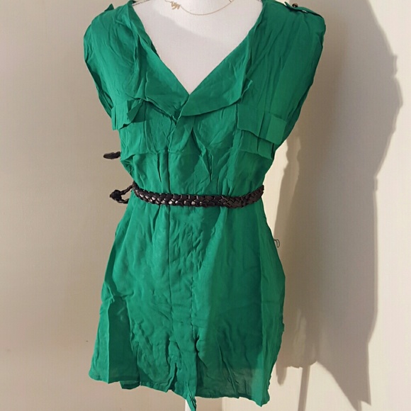 'Emerald Isle' PLUS SZ Kelly Green Top - Picture 4 of 4
