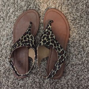 Cheetah print sandals
