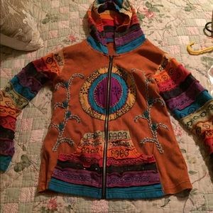 Rainbow zip up sweatshirt