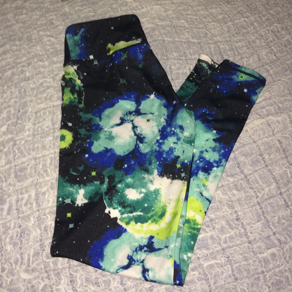 Green Galaxy Leggings
