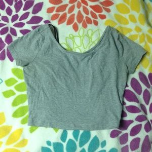 Grey crop top and white crop top