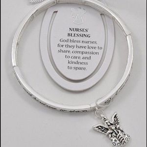 Super cute  Silver nurse charm bracelet
