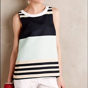 Split-Stripe Tank Anthropologie Size 4