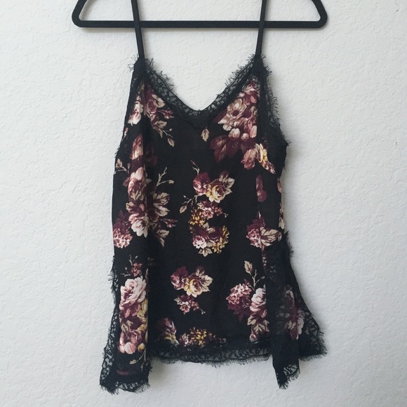 Bar III lace floral camisole