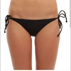 Volcom simply solid skimpy black bikini bottoms