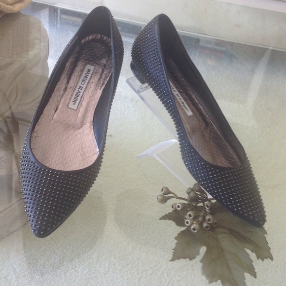 Manolo Blahnik studded flats