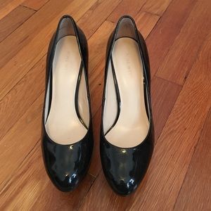 Nine West platform black pumps