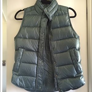 Jcrew green vest, lightly worn