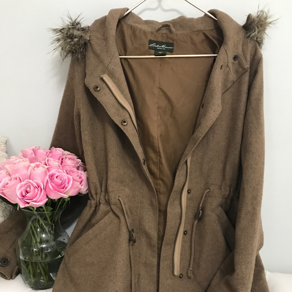 Eddie Bauer fur lined coat