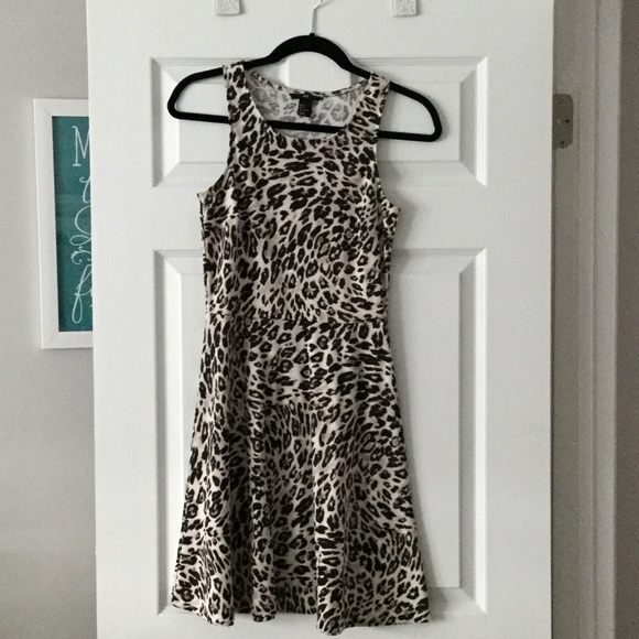 Animal print skater dress