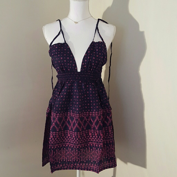 SALE!! 'Sugar and Spice' Navy and pink dress - Picture 4 of 4