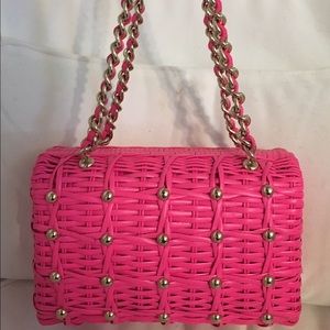 Kate Spade New York rare hot pink gold studded bag