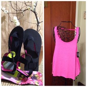 Layering Top/ Sandals Bundle  with Free Wicking