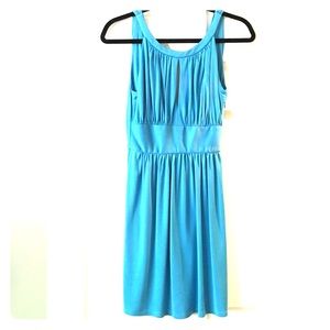 Backless Laula Azhar turquoise cocktail dress 😘