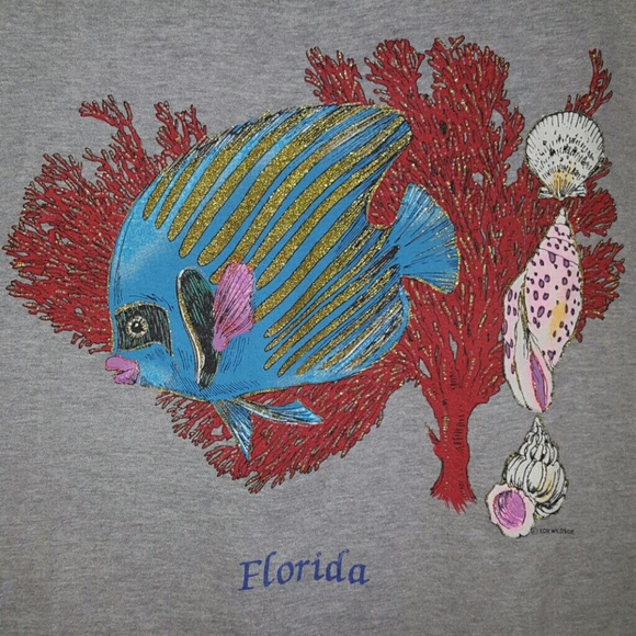 👕WOMEN'S FISH & CORAL T-SHIRT OR SLEEP SHIRT,  XL - Picture 2 of 4