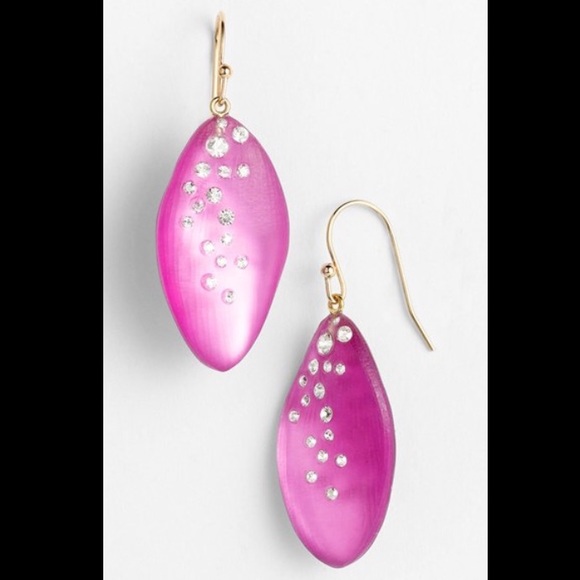 Alexis Bittar Jewelry - Alexis Bittar Hot Pink Lucite Leaflet Earrings