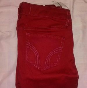 Dark Red Hollister Jeans