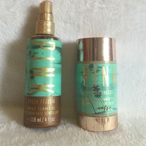 VS Pink tanning spray and stick