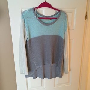 Ice blue, grey and white sweater by RD Style