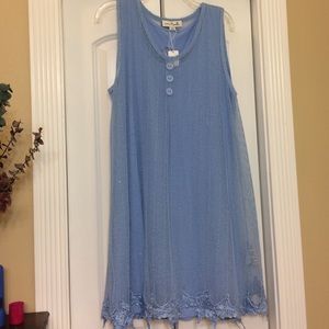 NWT very cute blue sleeveless dress