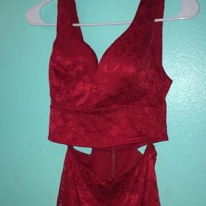 Red formal dress