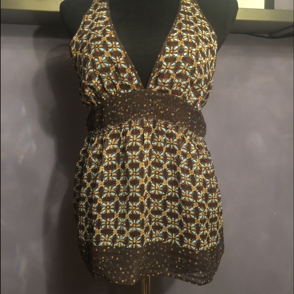 J. Crew Silk Georgette Paisley Halter Top