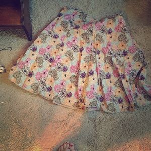 A line floral skirt