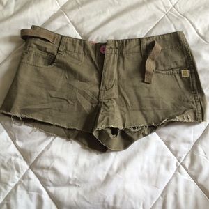 Olive green shorts