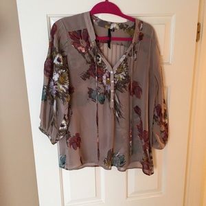 Nordstrom flower blouse