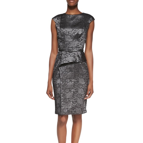 peplum cocktail dress with sleeves