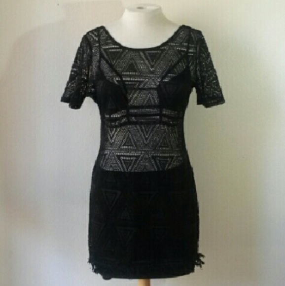 Lace swim suit cover up