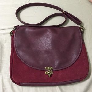 Burgundy leather bag 💃🏽