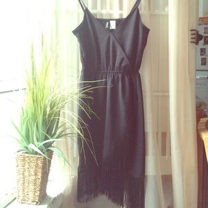 Little Black Flapper-Like Dress With Frills