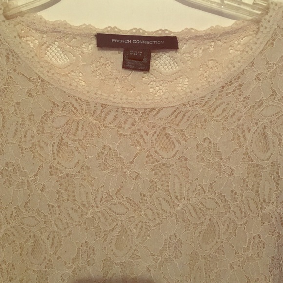 French Connection Sheer Lace Top