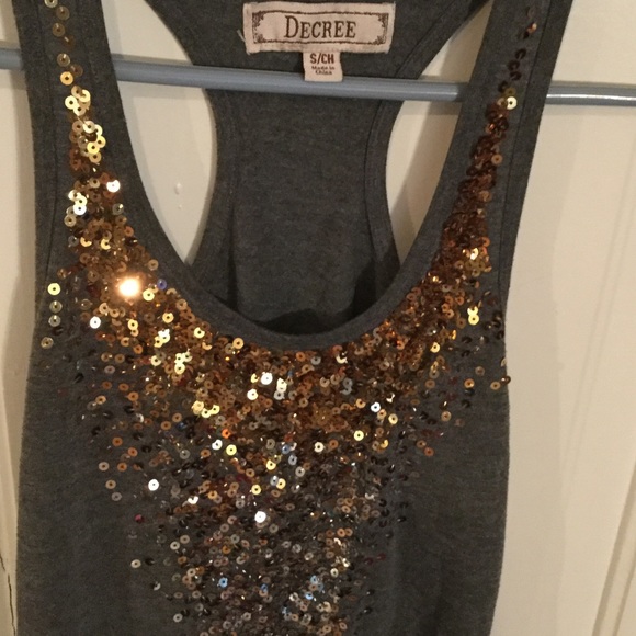 🎉HP🎉 DeCree Ombré Sequins Racerback Tank Top - Picture 2 of 4