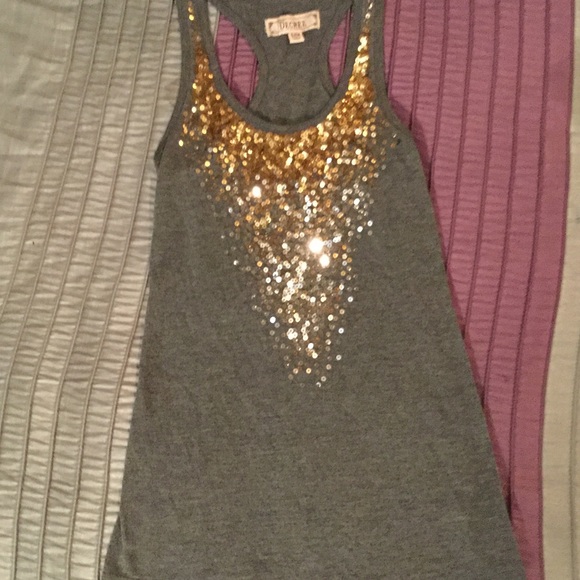 🎉HP🎉 DeCree Ombré Sequins Racerback Tank Top - Picture 4 of 4