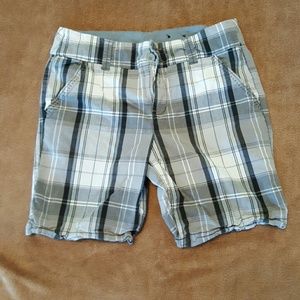 Faded Glory plaid Bermuda shorts.