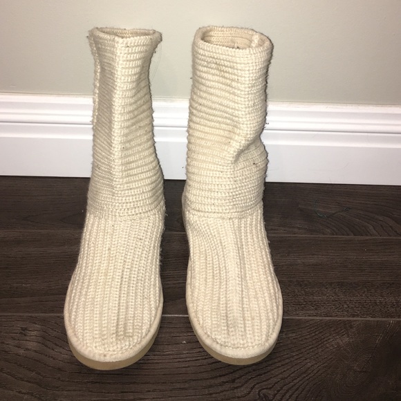 Cream quilted Ugg boots