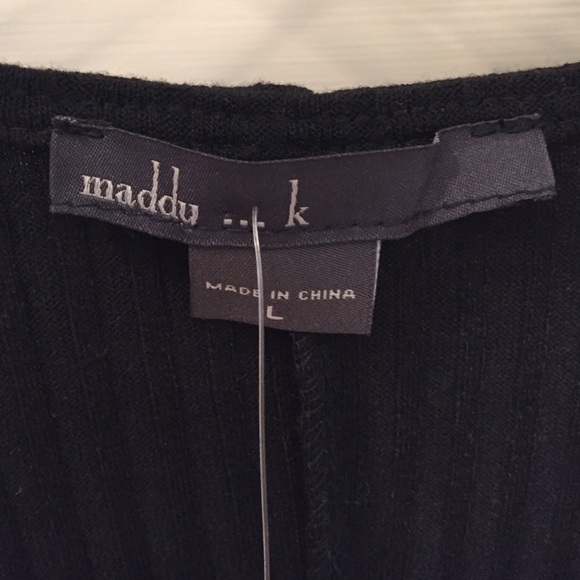 Long sleeve lace-up bodysuit-BLACK - Picture 4 of 4